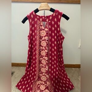 Xhilaration Women’s red and orange tunic dress, size Medium